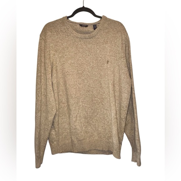 Izod Other - Izod Tan Crewneck Sweater with Ribbed Cuffs